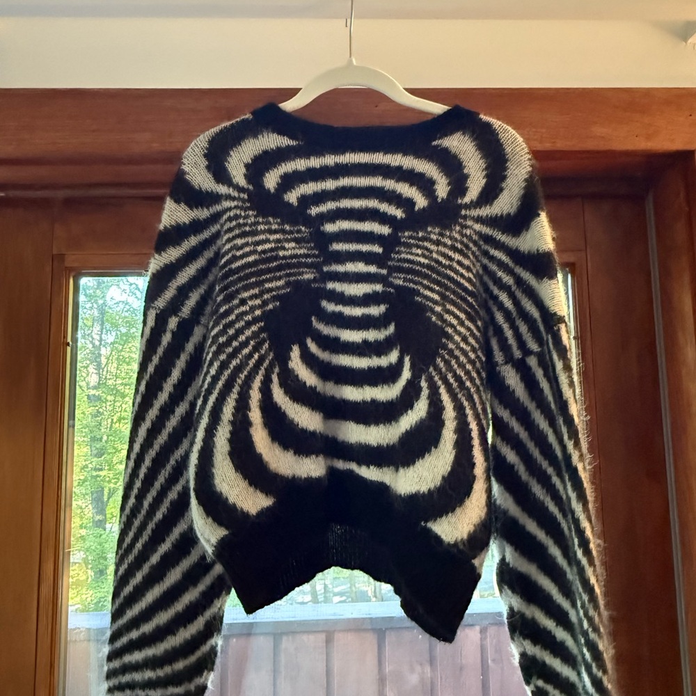 Paloma Wool Optical Illusion Sweater in Black and White
